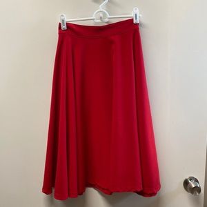 Red a-line skirt